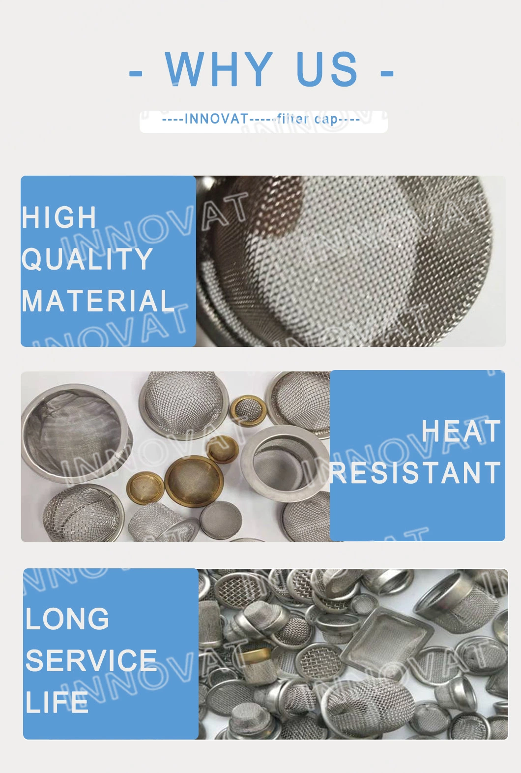 Stainless Steel 304 Wire Mesh Garden Hose Washer Sink Drain Strainer Tap Water Bottle Filter Cap