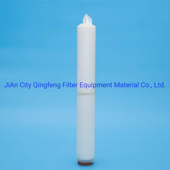 Cartuccia filtro acqua certificata RoHS per prodotti chimici solventi organici sterilizzazione a vapore con membrana PTFE idrofila idrofobica pieghettata da 0,45/1/5 micron