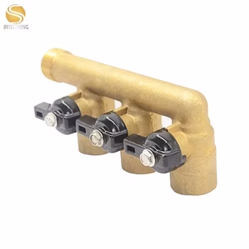 Collettori/Deviatore Acqua in Ottone, Valvola per Radiatore in Ottone per Impianto di Riscaldamento a Pavimento