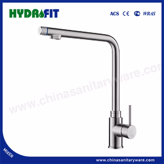 Rubinetto da cucina per acqua potabile in acciaio inossidabile 304 con doppia maniglia per acqua pura (FT1410)