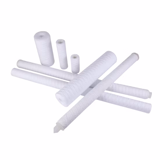 Cartuccia filtrante Jumbo a filo avvolto in PP da 10 20 30 40 pollici 1 5 10 20 50 100 micron per il trattamento delle acque industriali Cartucce filtranti per depuratore d'acqua